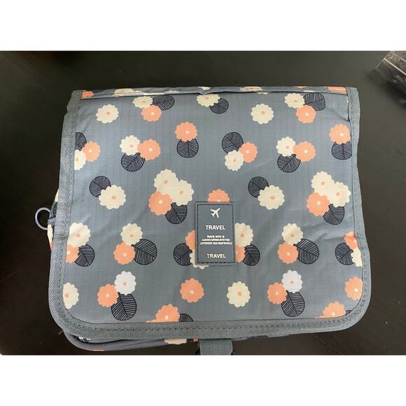 Lightweight Travel Essential Large Toiletries Bag-NEW- Floral - Picture 1 of 5
